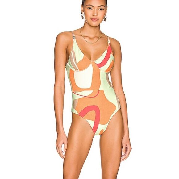Revel Rey Inez swimsuit in Calder crepe size medium - Picture 1 of 6